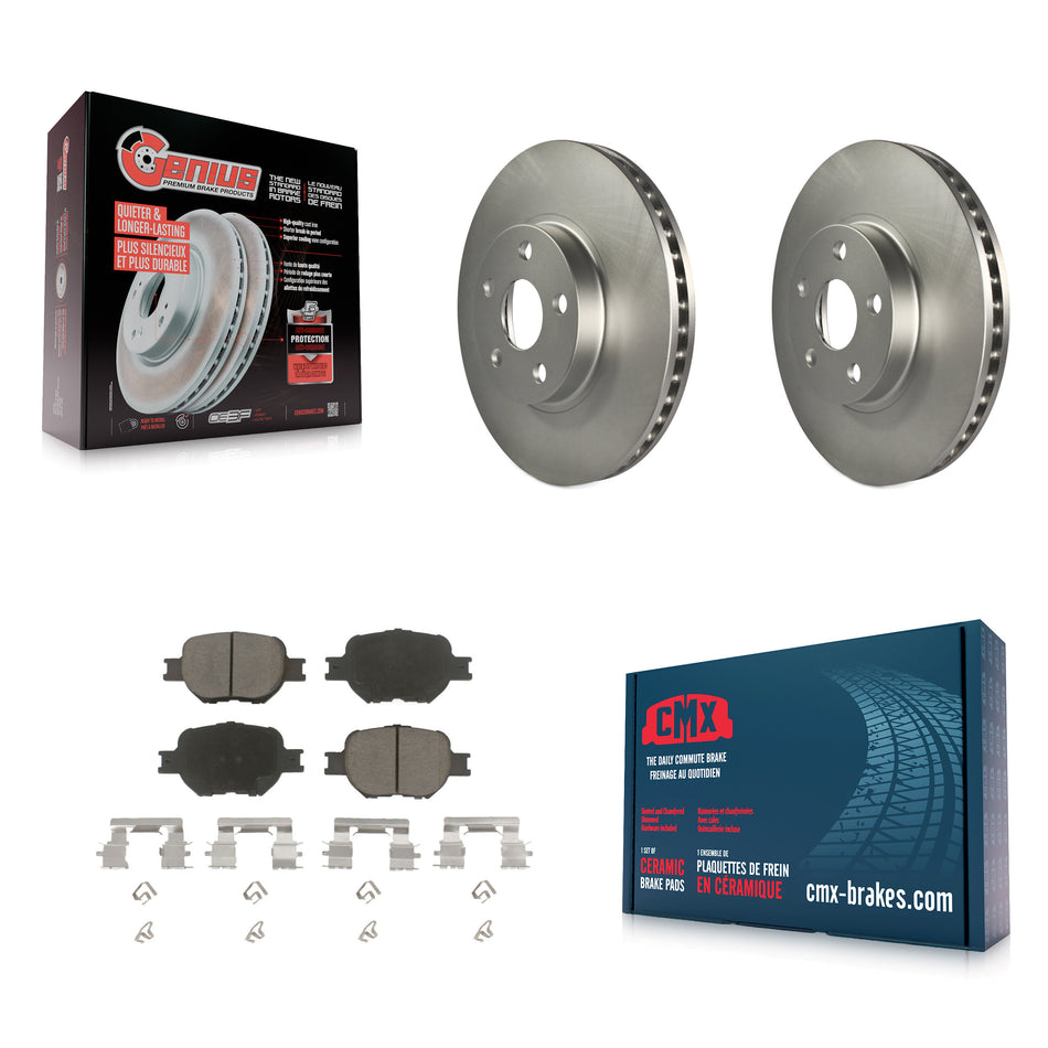 Front Coated Disc Brake Rotors And Ceramic Pads Kit For Scion tC Toyota Celica KGC-100372