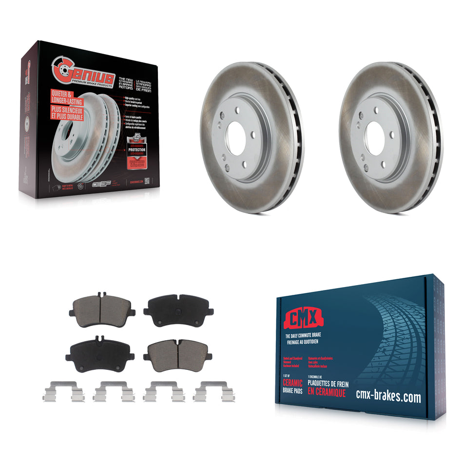 Front Coated Disc Brake Rotors And Ceramic Pads Kit For Mercedes-Benz C240 CLK350 C320 C280 CLK320 SLK280 SLK300 C350 KGC-100388