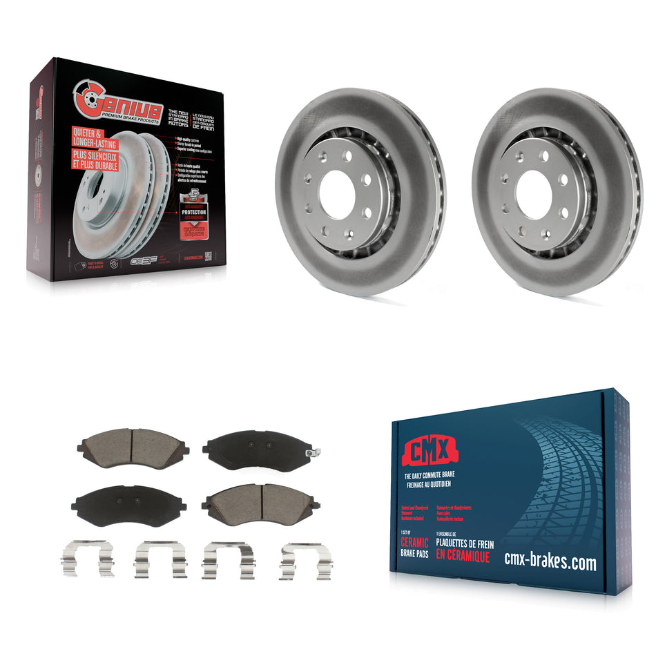 Front Coated Disc Brake Rotors And Ceramic Pads Kit For Chevrolet Aveo Spark Aveo5 EV Pontiac G3 Daewoo Lanos Suzuki Wave Wave5 Swift+ KGC-100397