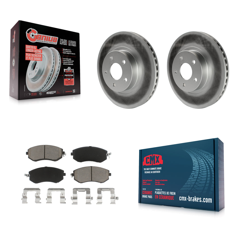Front Coated Disc Brake Rotors And Ceramic Pads Kit For Subaru Impreza Scion FR-S BRZ KGC-100401