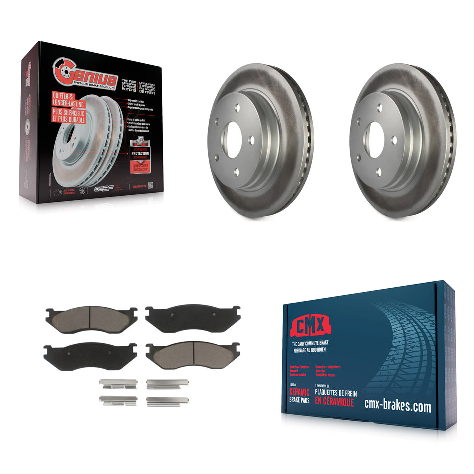 Front Coated Disc Brake Rotors And Ceramic Pads Kit For Dodge Ram 1500 Durango KGC-100402