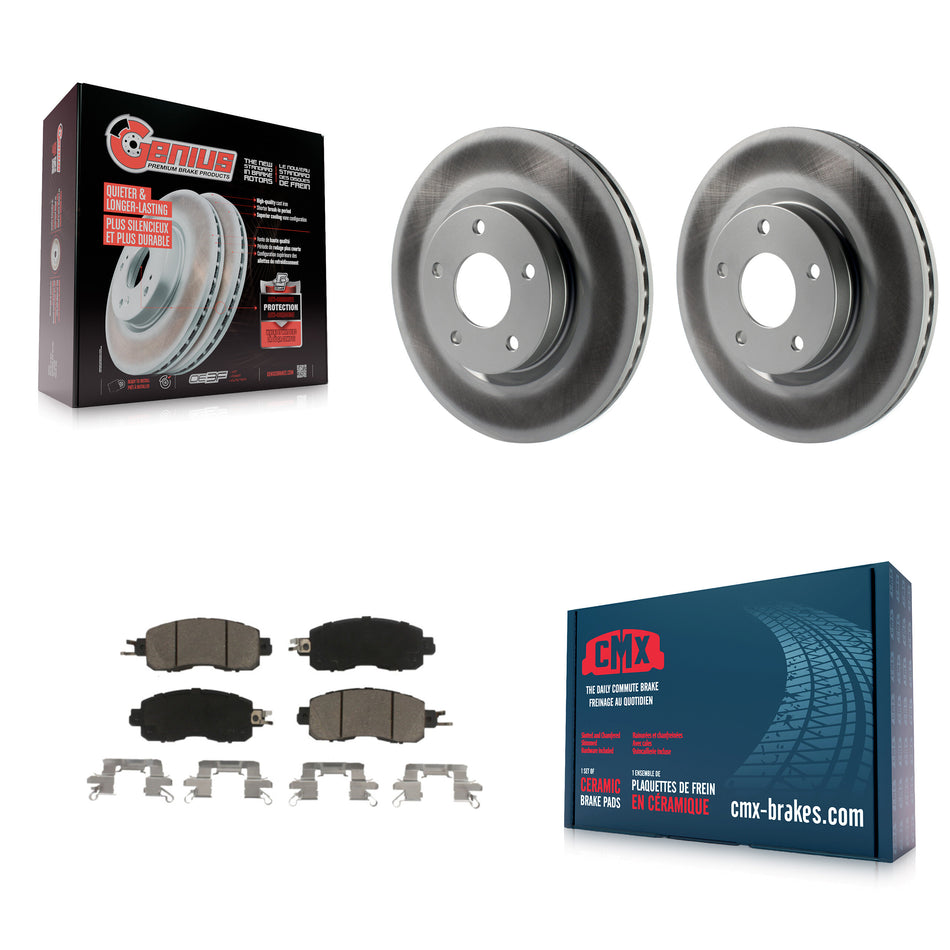 Front Coated Disc Brake Rotors And Ceramic Pads Kit For Nissan Altima KGC-100424