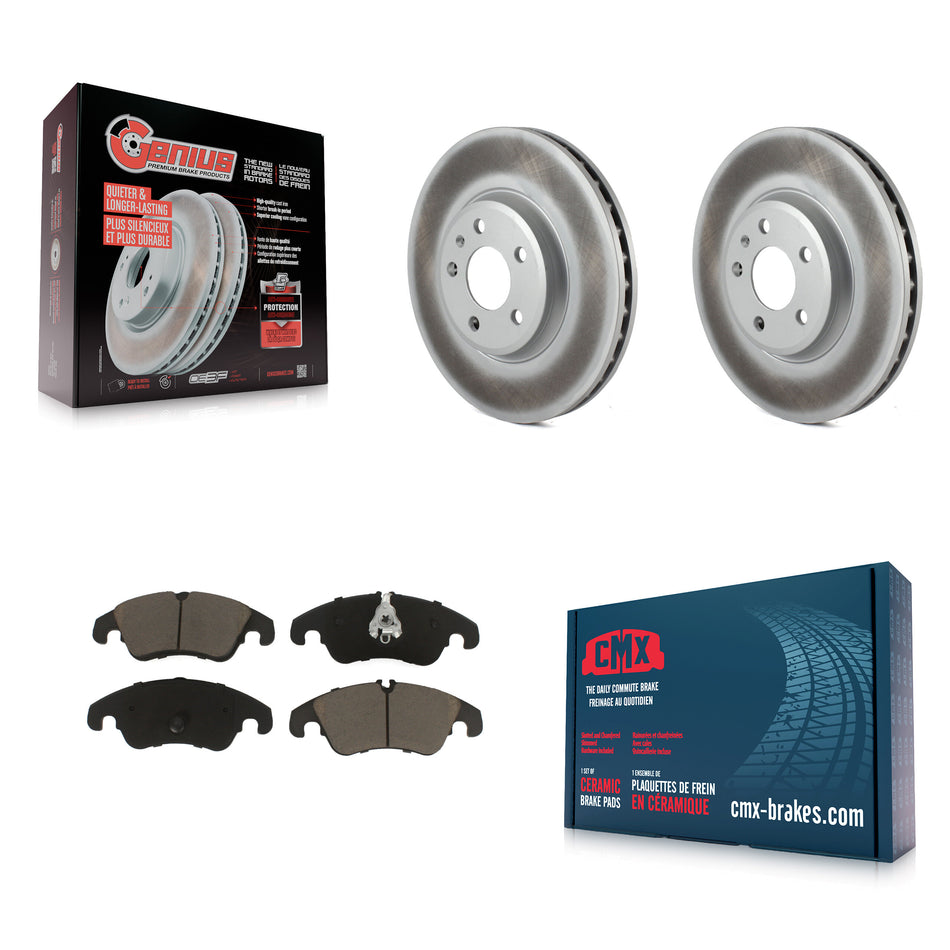 Front Coated Disc Brake Rotors And Ceramic Pads Kit For Audi A4 Quattro Q5 A5 allroad KGC-100430