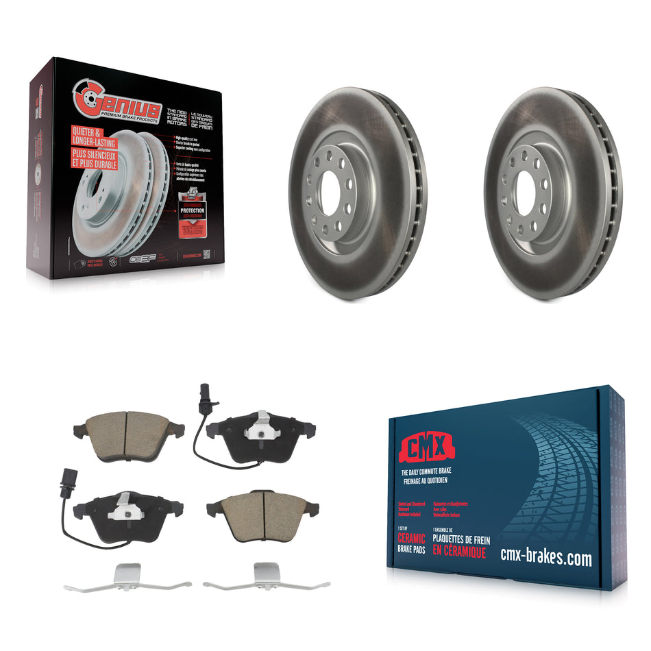 Front Coated Disc Brake Rotors And Ceramic Pads Kit For Audi A4 Quattro KGC-100431