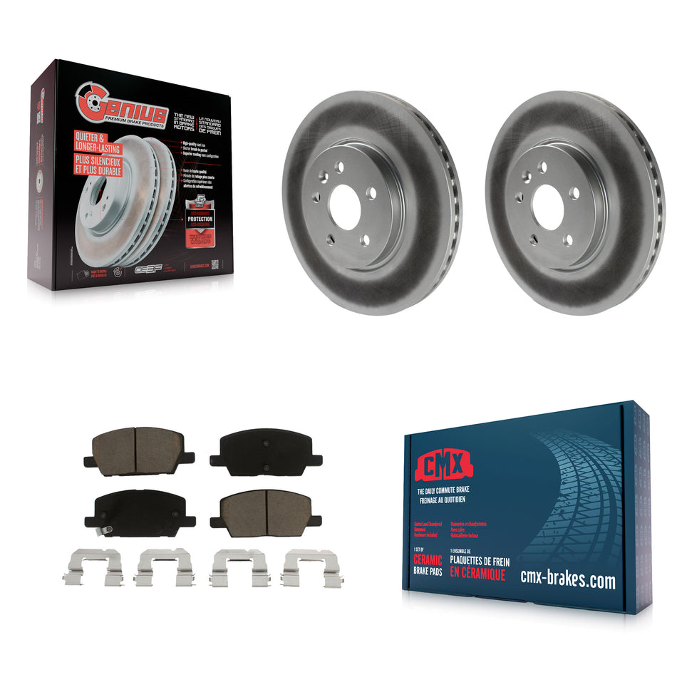 Front Coated Disc Brake Rotors And Ceramic Pads Kit For Chevrolet Trax Buick Encore KGC-100455