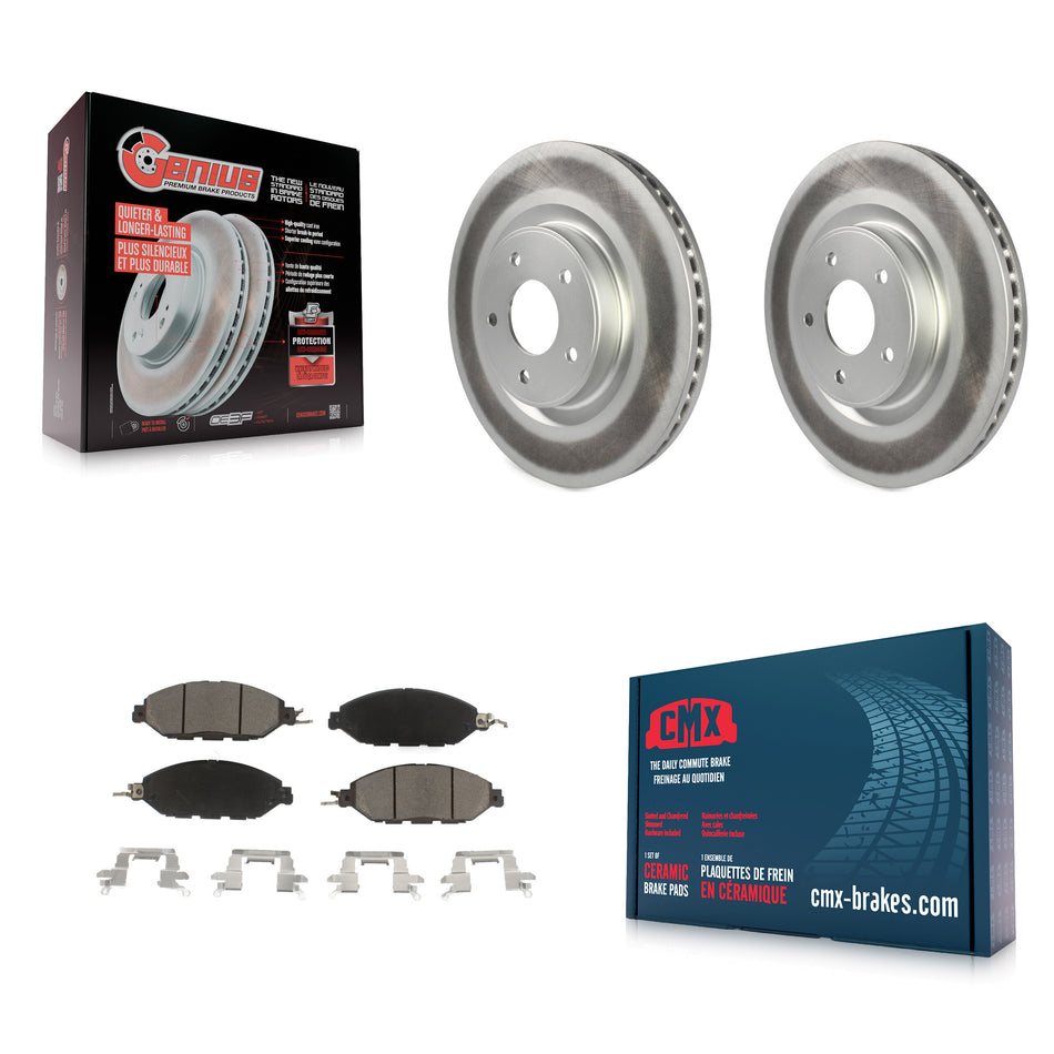 Front Coated Disc Brake Rotors And Ceramic Pads Kit For Nissan Pathfinder Murano INFINITI QX60 JX35 KGC-100459