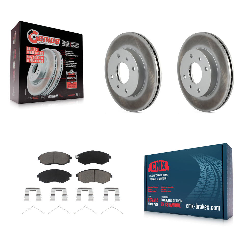 Front Coated Disc Brake Rotors And Ceramic Pads Kit For INFINITI G20 KGC-100473