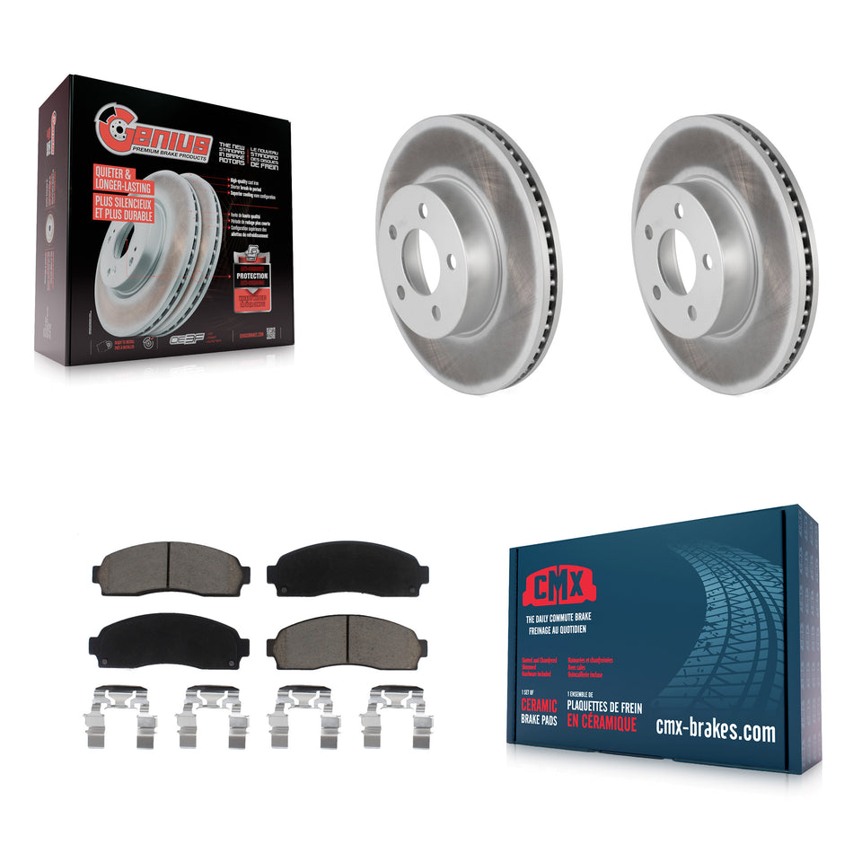 Front Coated Disc Brake Rotors And Ceramic Pads Kit For Ford Ranger Explorer Sport Trac Mazda B4000 KGC-100487