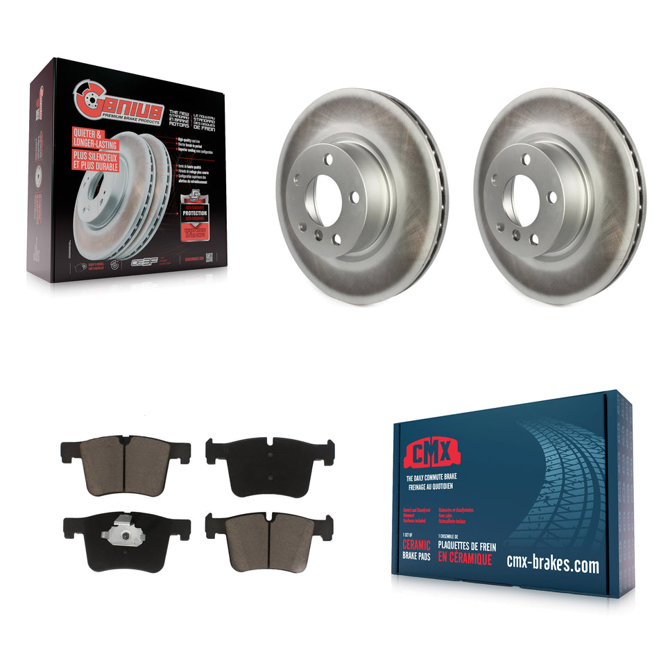 Front Coated Disc Brake Rotors And Ceramic Pads Kit For BMW X3 X4 KGC-100490