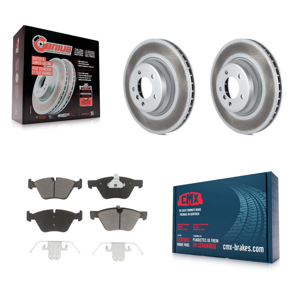 Front Coated Disc Brake Rotors And Ceramic Pads Kit For 2007 BMW 335xi KGC-100495