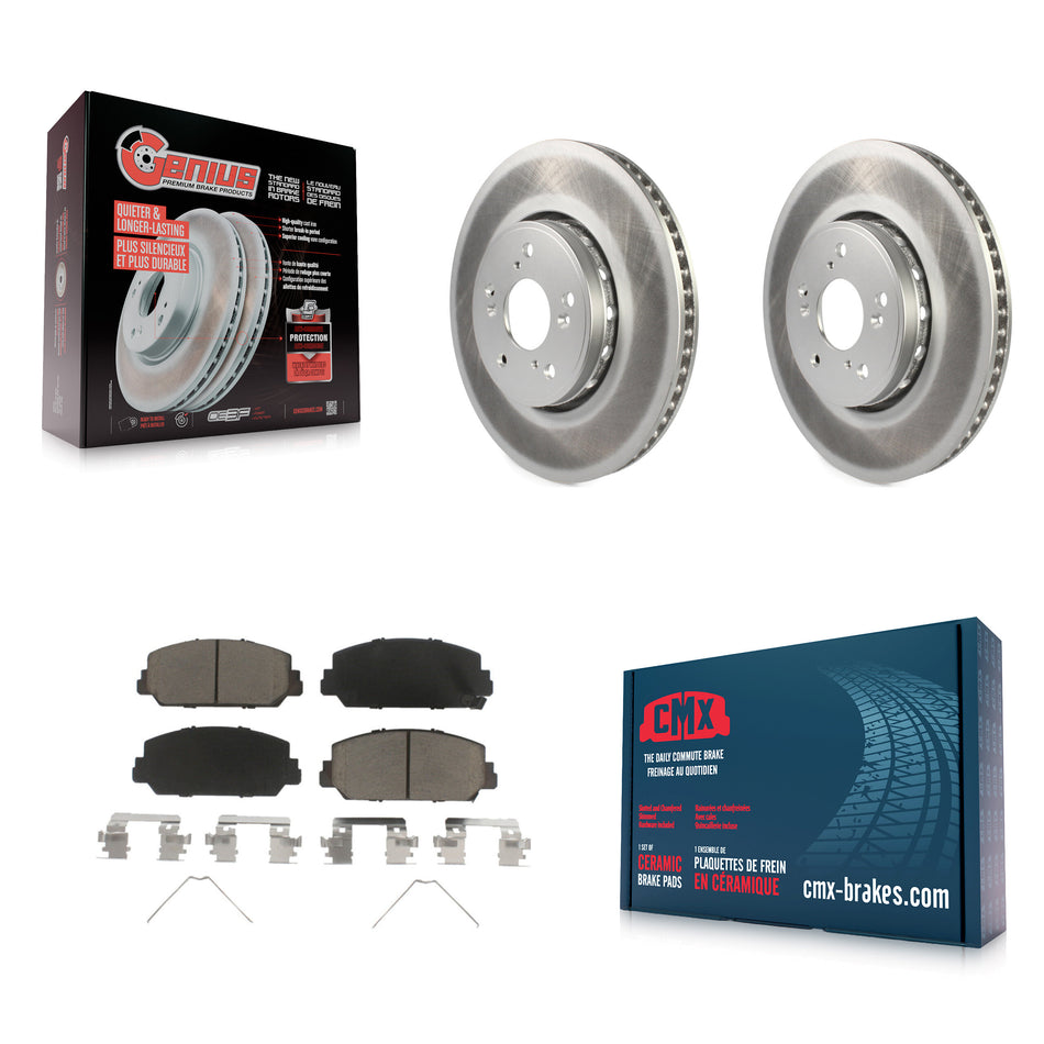 Front Coated Disc Brake Rotors And Ceramic Pads Kit For Acura RDX ILX KGC-100512