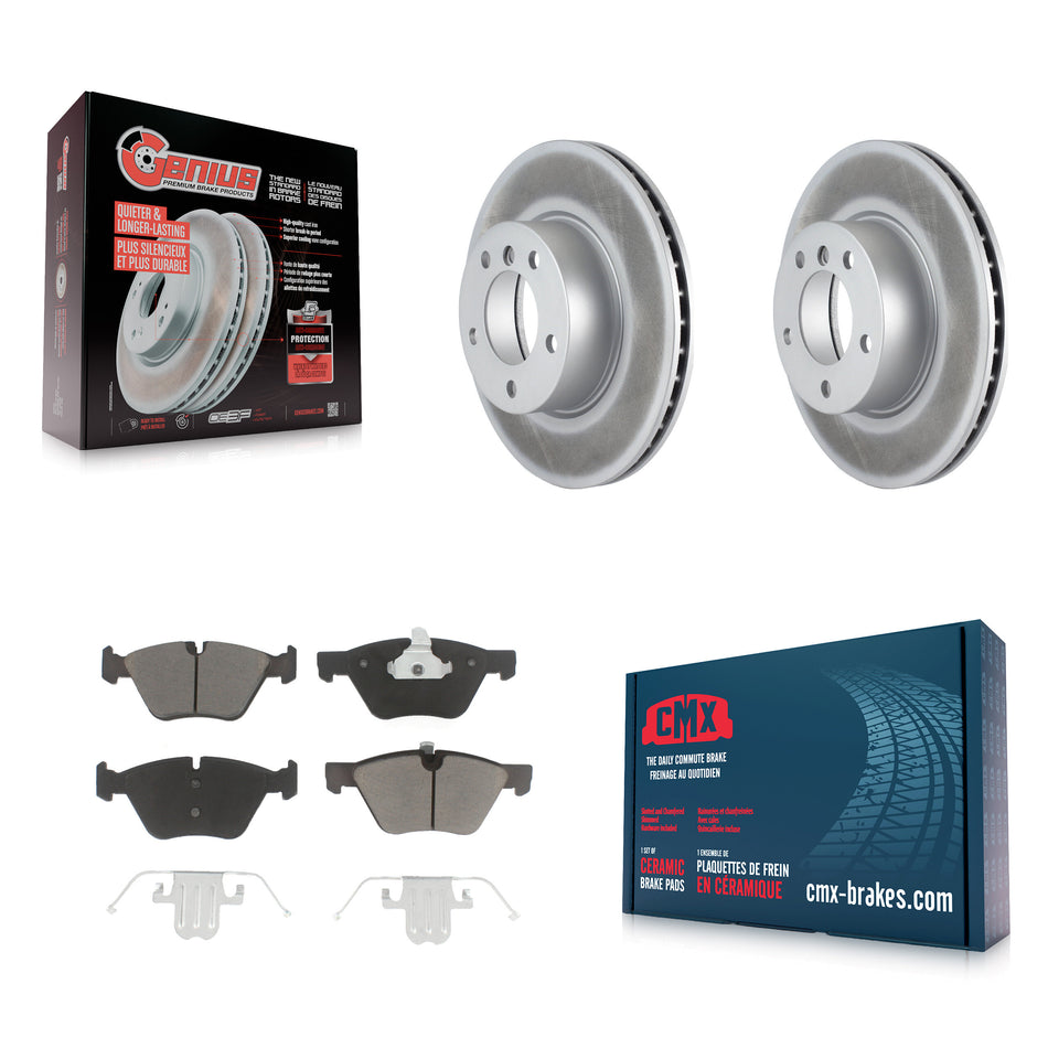 Front Coated Disc Brake Rotors And Ceramic Pads Kit For BMW 328i 325i 128i 328xi 325xi 323i KGC-100530
