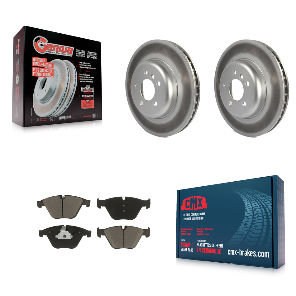 Front Coated Disc Brake Rotors And Ceramic Pads Kit For BMW 535i xDrive 640i Gran Coupe 535d ActiveHybrid 5 KGC-100531