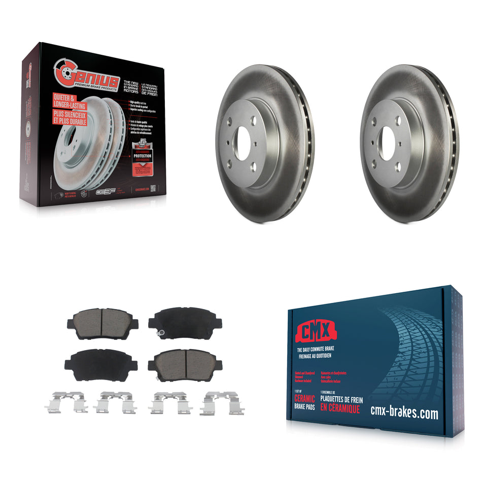 Front Coated Disc Brake Rotors And Ceramic Pads Kit For Toyota Echo MR2 Spyder KGC-100558