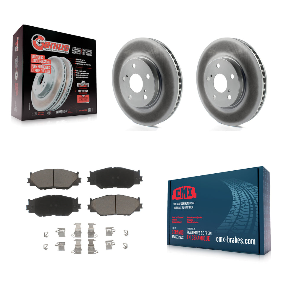 Front Coated Disc Brake Rotors And Ceramic Pads Kit For Lexus IS250 KGC-100575