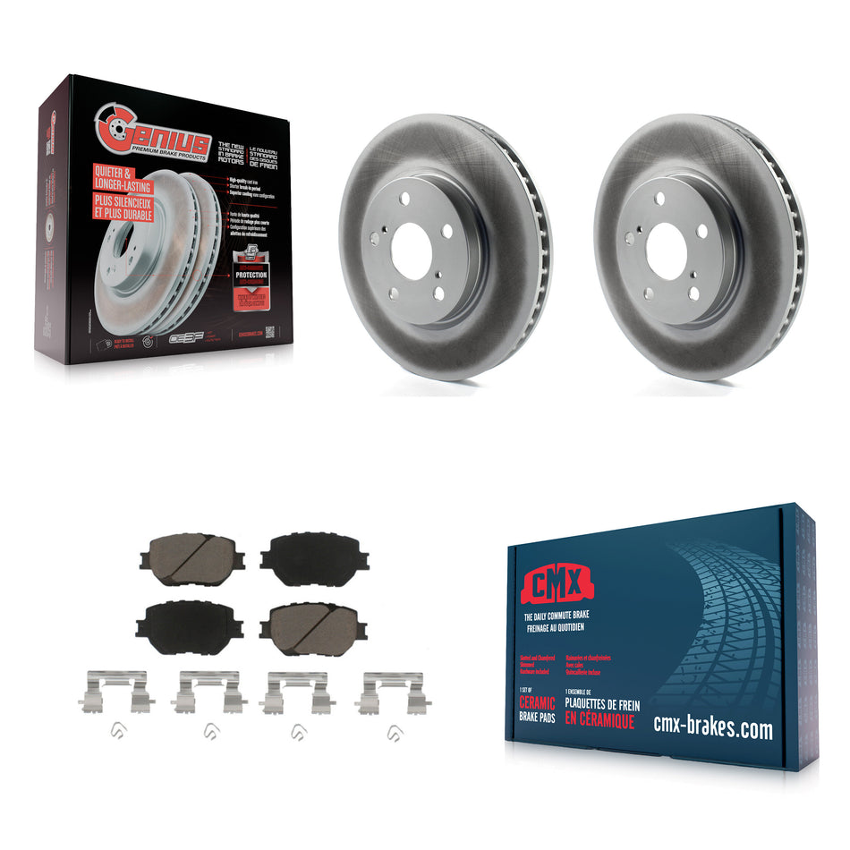 Front Coated Disc Brake Rotors And Ceramic Pads Kit For Lexus IS250 KGC-100576