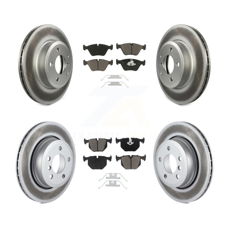 Front Rear Coated Disc Brake Rotors And Ceramic Pads Kit For 2004-2010 BMW X3 KGC-100606