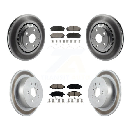Front Rear Coated Disc Brake Rotors And Ceramic Pads Kit For 2008-2013 Toyota Highlander KGC-100612