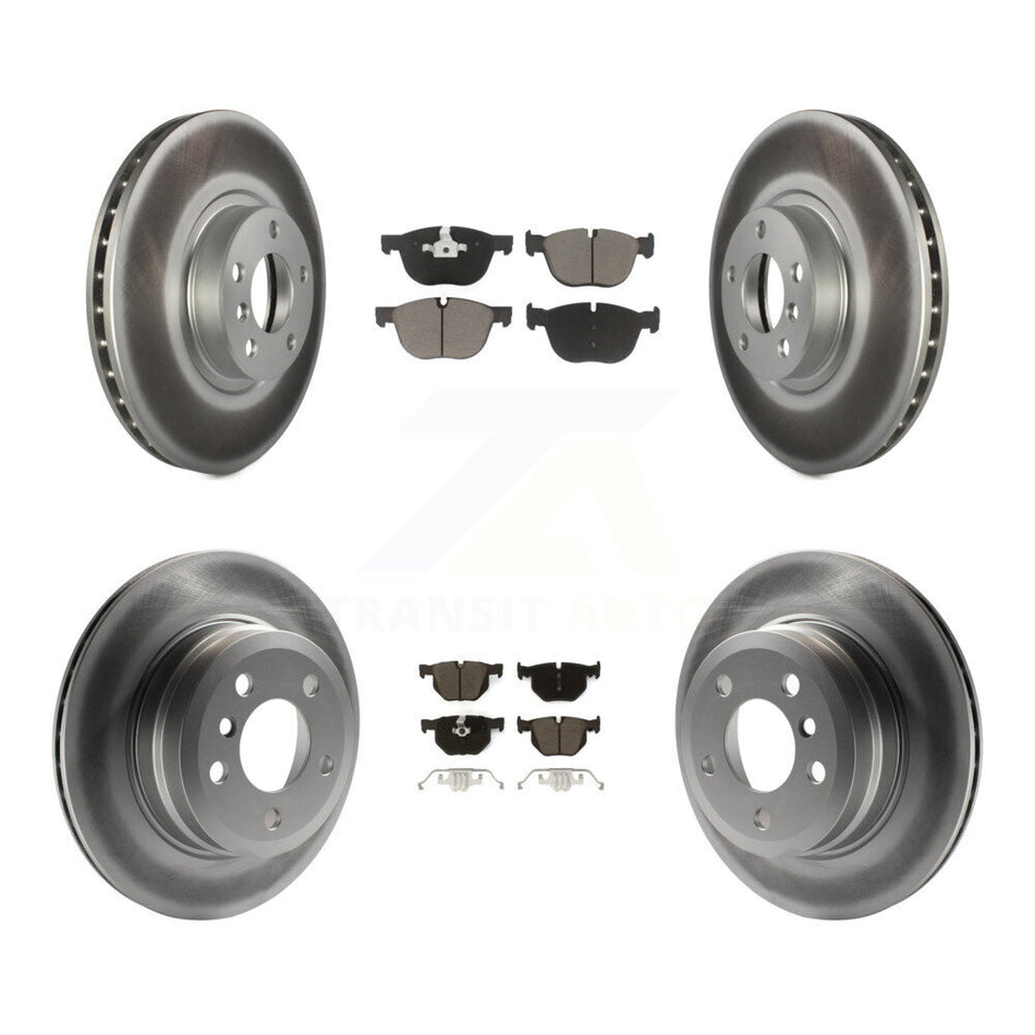 Front Rear Coated Disc Brake Rotors And Ceramic Pads Kit For BMW X5 X6 KGC-100622