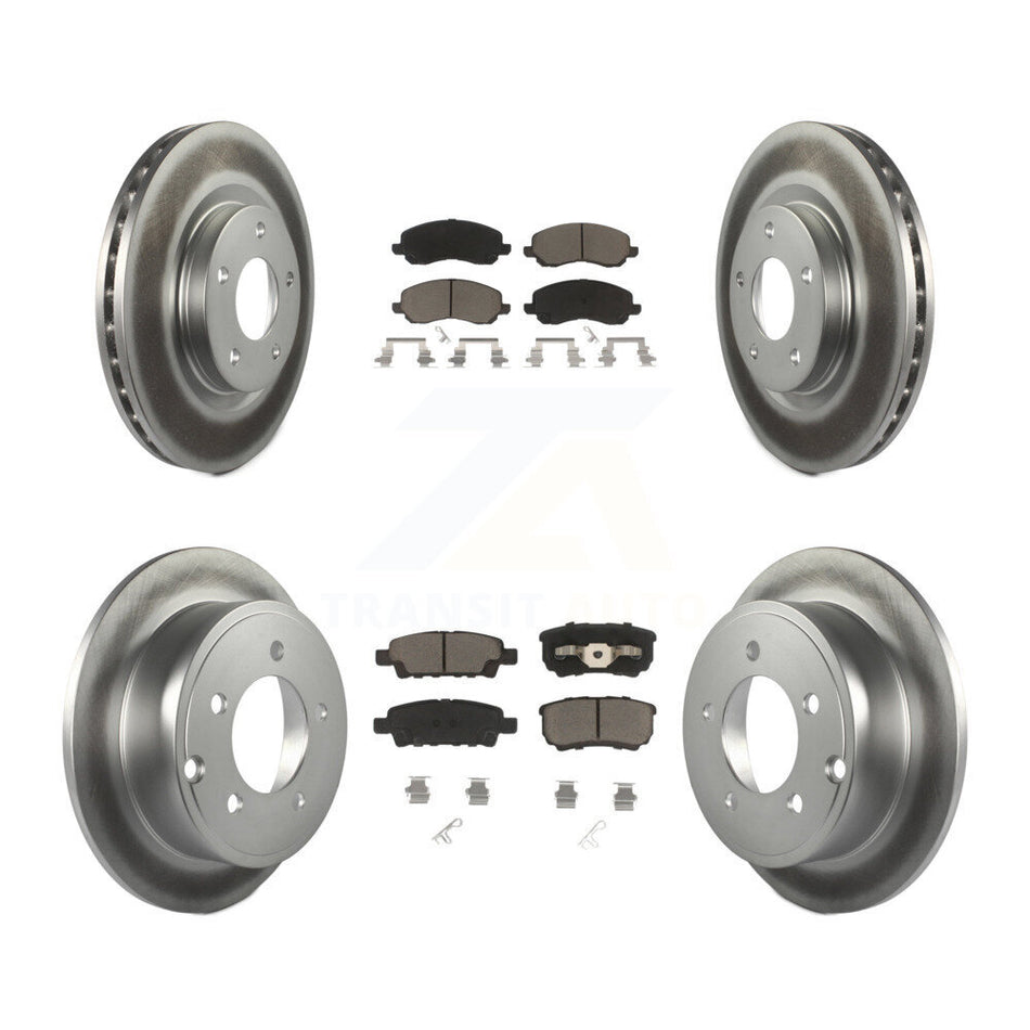 Front Rear Coated Disc Brake Rotors And Ceramic Pads Kit For Jeep Patriot Dodge Compass Caliber Chrysler Avenger Sebring 200 KGC-100630
