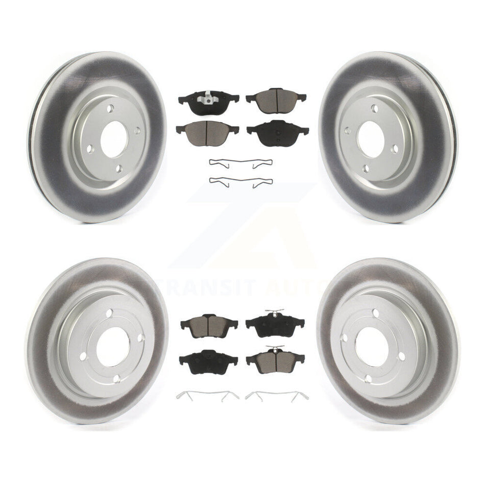Front Rear Coated Disc Brake Rotors And Ceramic Pads Kit For Ford EcoSport KGC-100668