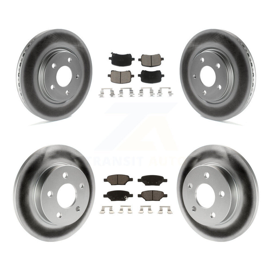 Front Rear Coated Disc Brake Rotors And Ceramic Pads Kit For Chevrolet Cobalt Saturn Ion HHR Malibu Pontiac G6 Pursuit KGC-100673