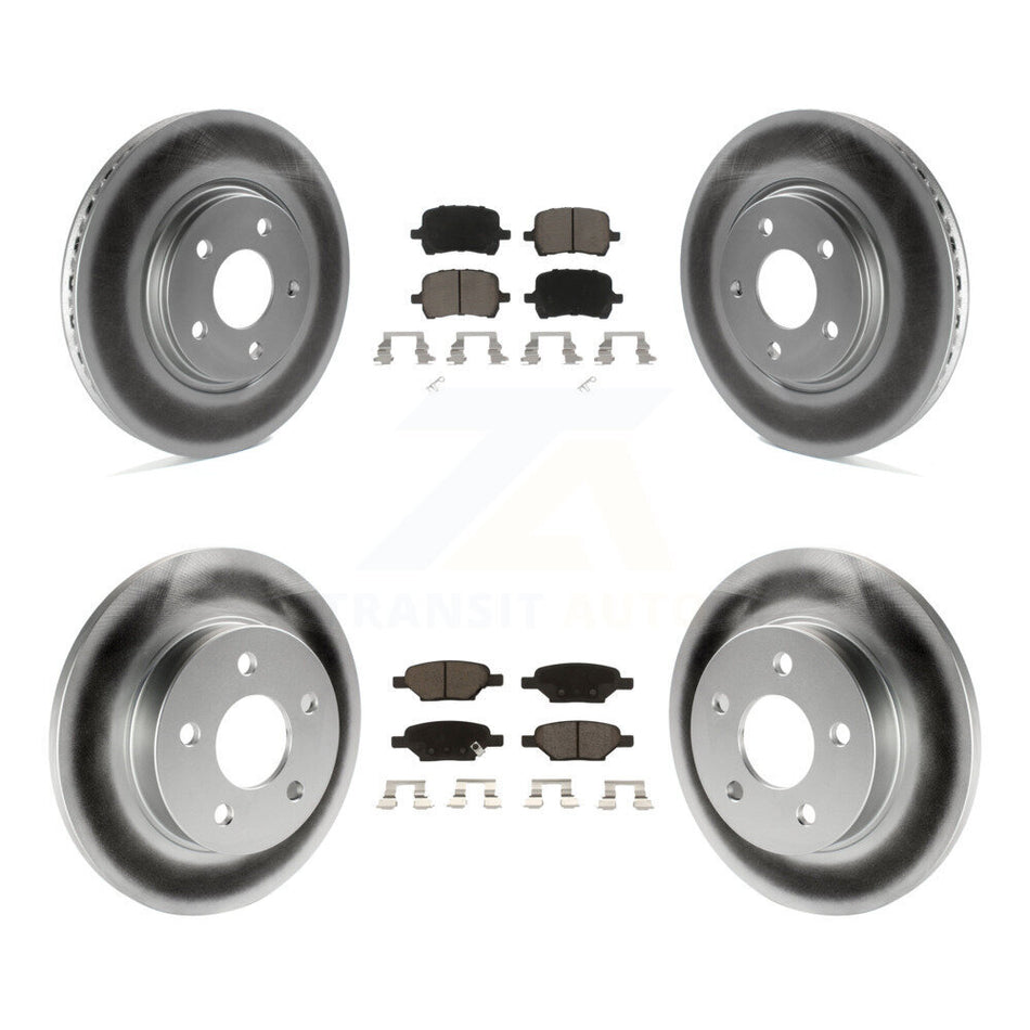 Front Rear Coated Disc Brake Rotors And Ceramic Pads Kit For Chevrolet Malibu Pontiac G6 Cobalt Saturn Aura G5 KGC-100674