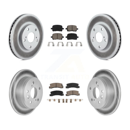 Front Rear Coated Disc Brake Rotors & Ceramic Pad Kit For Toyota Camry Solara Lexus ES300 KGC-100681