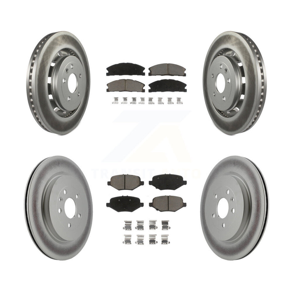 Front Rear Coated Disc Brake Rotors And Ceramic Pads Kit For Ford Explorer Taurus Flex Police Interceptor Sedan Lincoln MKS Special Service KGC-100697