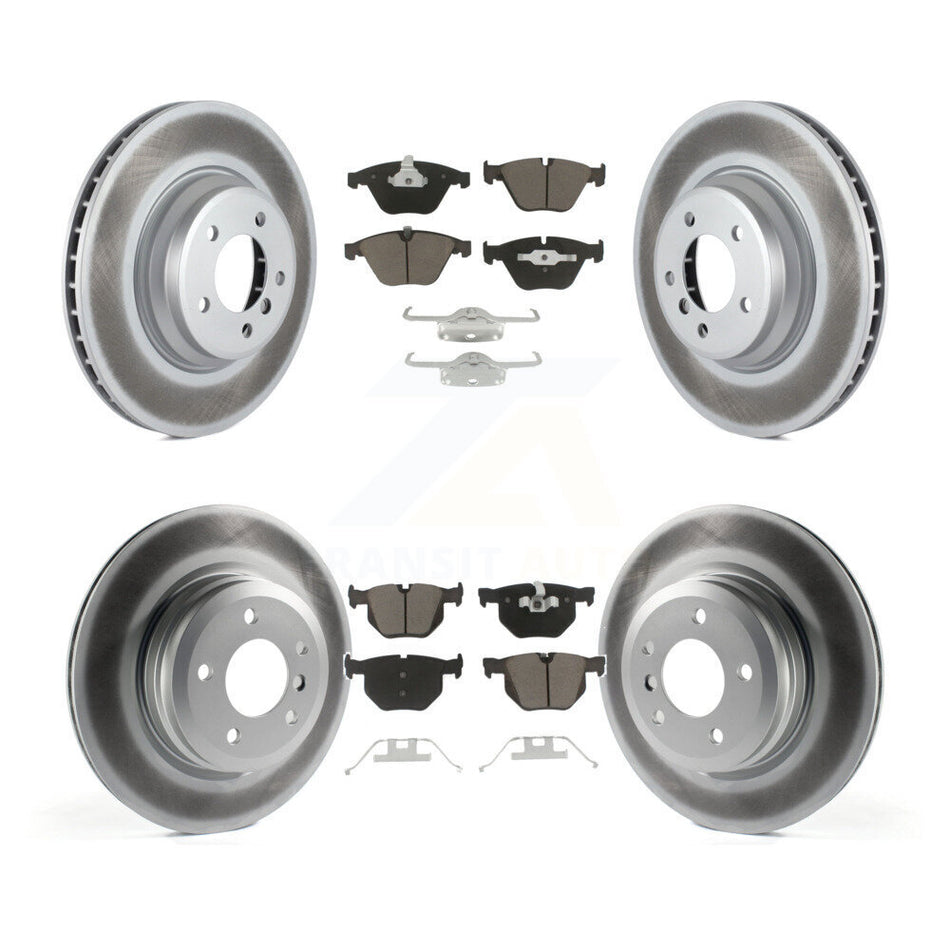 Front Rear Coated Disc Brake Rotors And Ceramic Pads Kit For BMW 335i xDrive X1 335d 335xi 335is KGC-100707