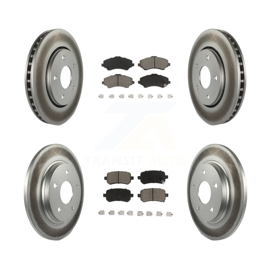 Front Rear Coated Disc Brake Rotors And Ceramic Pads Kit For Dodge Grand Caravan Chrysler Town & Country Journey Volkswagen Routan Ram C/V KGC-100710