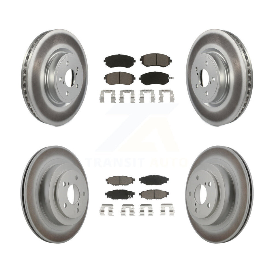 Front Rear Coated Disc Brake Rotors And Ceramic Pads Kit For Subaru Legacy KGC-100716