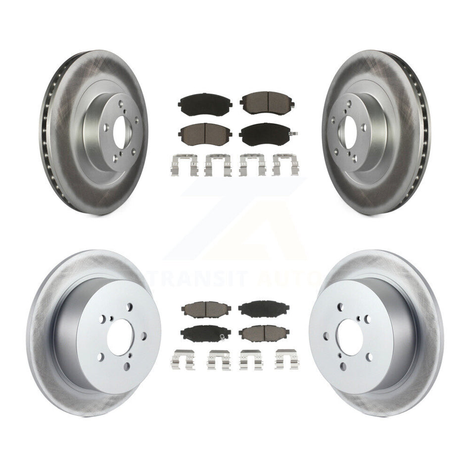 Front Rear Coated Disc Brake Rotors And Ceramic Pads Kit For 2005-2005 Subaru Outback Legacy KGC-100719