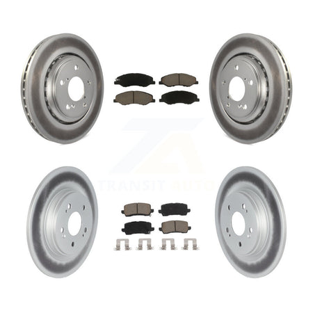 Front Rear Coated Disc Brake Rotors And Ceramic Pads Kit For 2018-2023 Honda Odyssey KGC-100732