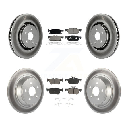 Front Rear Coat Disc Brake Rotors Ceramic Pad Kit For Ford Fusion Lincoln MKZ Continental KGC-100744