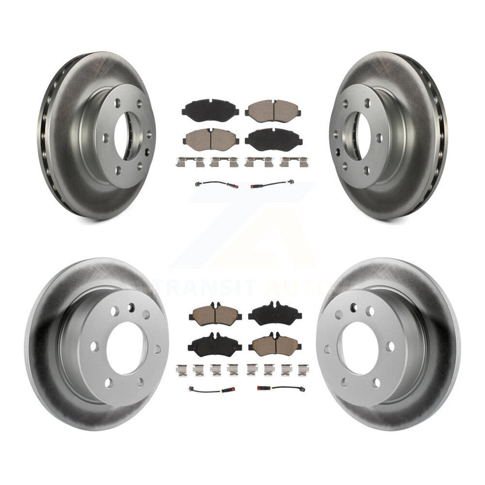 Front Rear Coated Disc Brake Rotors Ceramic Pad Kit For Sprinter 2500 Mercedes-Benz Dodge KGC-100759