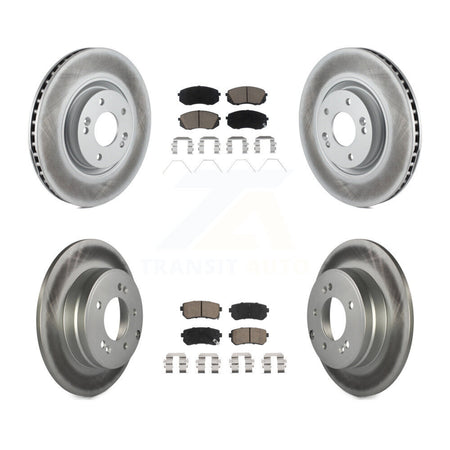 Front Rear Coat Disc Brake Rotor Ceramic Pad Kit For Kia Optima With Manual Parking KGC-100795