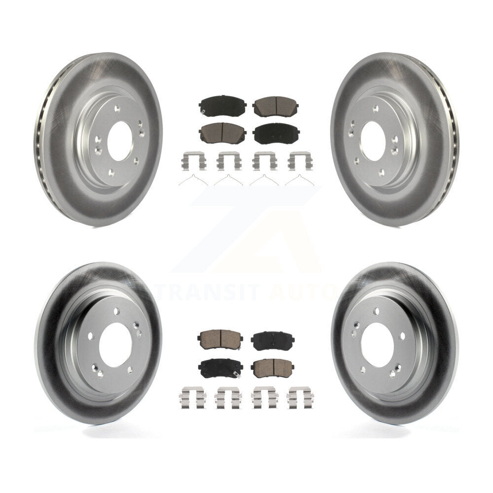 Front Rear Coat Brake Rotor Ceramic Pad Kit For 16 Kia Optima With Electric Parking KGC-100797