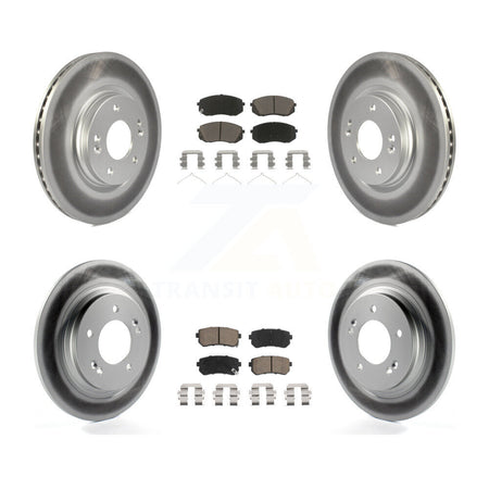 Front Rear Coat Brake Rotor Ceramic Pad Kit For 16 Kia Optima With Electric Parking KGC-100797