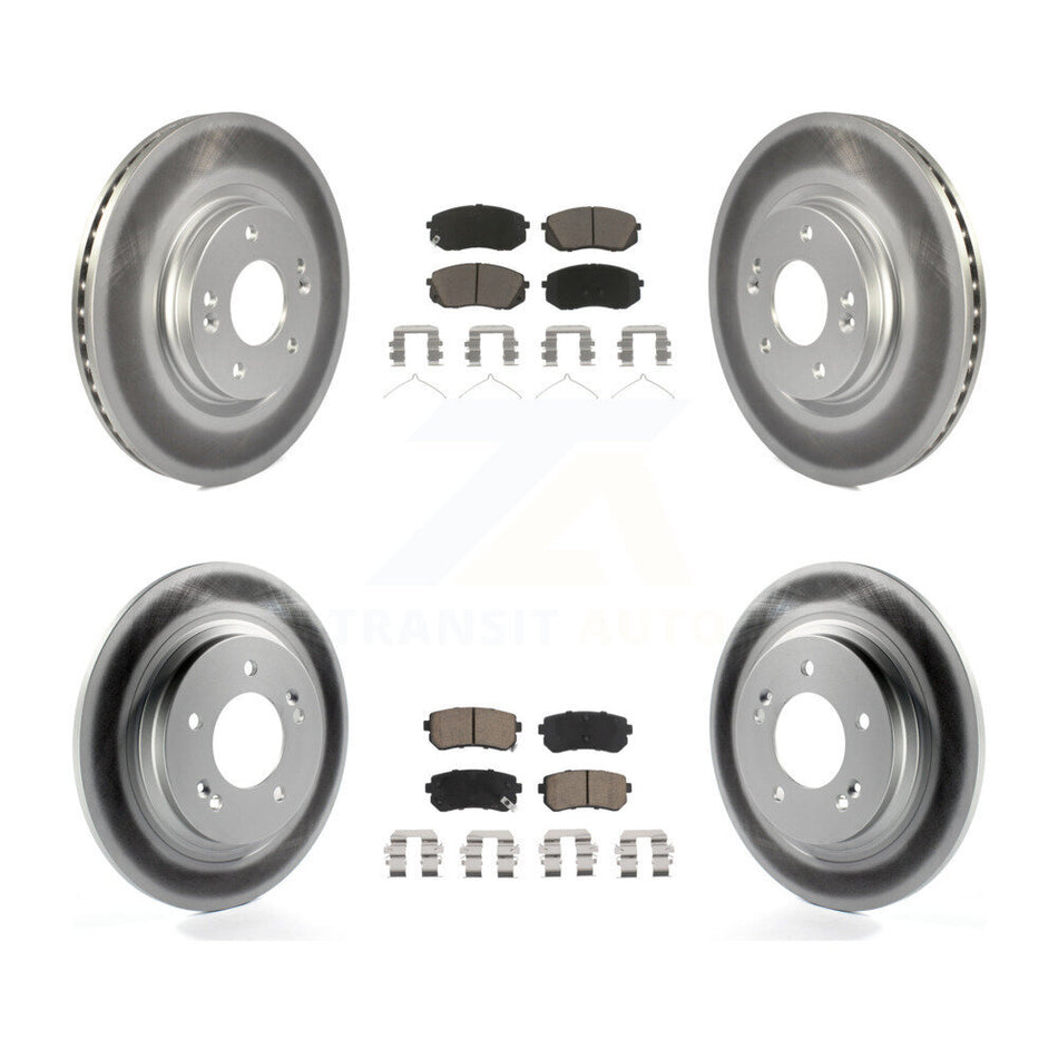 Front Rear Coat Brake Rotor Ceramic Pad Kit For 16 Kia Optima With Electric Parking KGC-100797