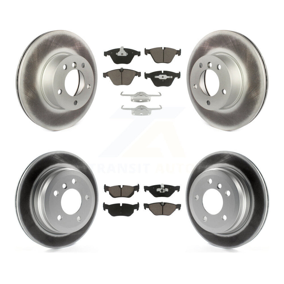 Front Rear Coated Disc Brake Rotors And Ceramic Pads Kit For BMW 328i xDrive X1 328xi KGC-100802