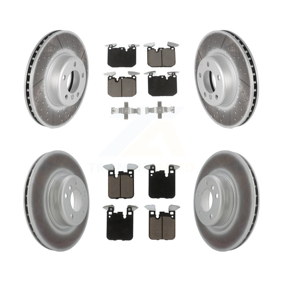 Front Rear Coated Disc Brake Rotors And Ceramic Pads Kit For BMW 428i 228i xDrive Gran Coupe M240i KGC-100803