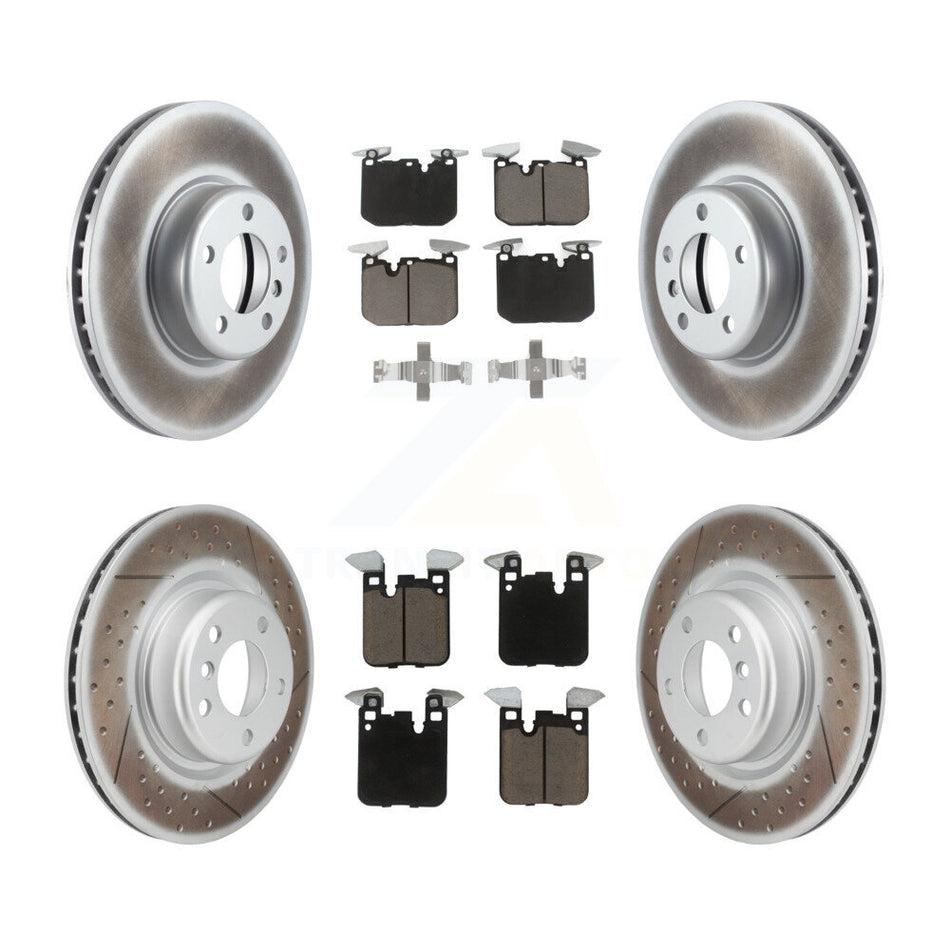 Front Rear Coated Disc Brake Rotors And Ceramic Pads Kit For BMW 428i 228i xDrive Gran Coupe M240i KGC-100806