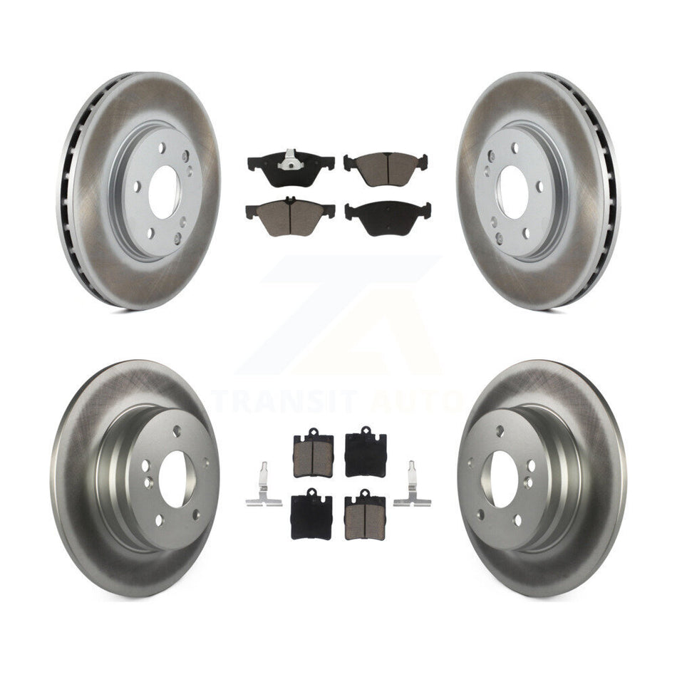 Front Rear Coated Disc Brake Rotors And Ceramic Pads Kit For Mercedes-Benz E320 CLK320 E430 CLK430 KGC-100812