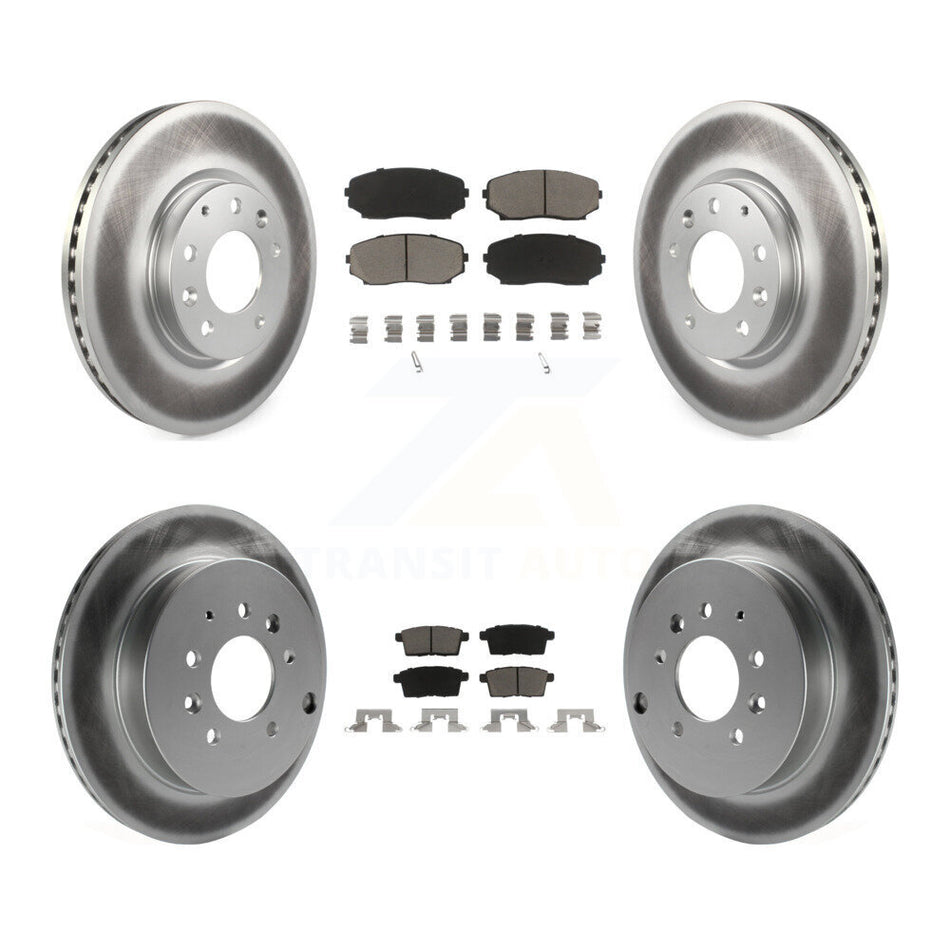 Front Rear Coated Disc Brake Rotors And Ceramic Pads Kit For Ford Edge Mazda CX-7 Lincoln MKX KGC-100839