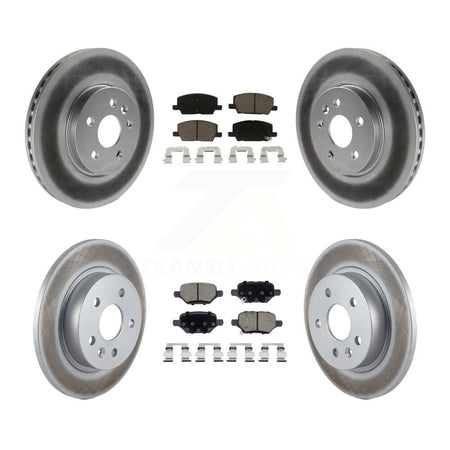Front Rear Coated Disc Brake Rotors And Ceramic Pads Kit For Buick Encore Chevrolet Trax KGC-100881