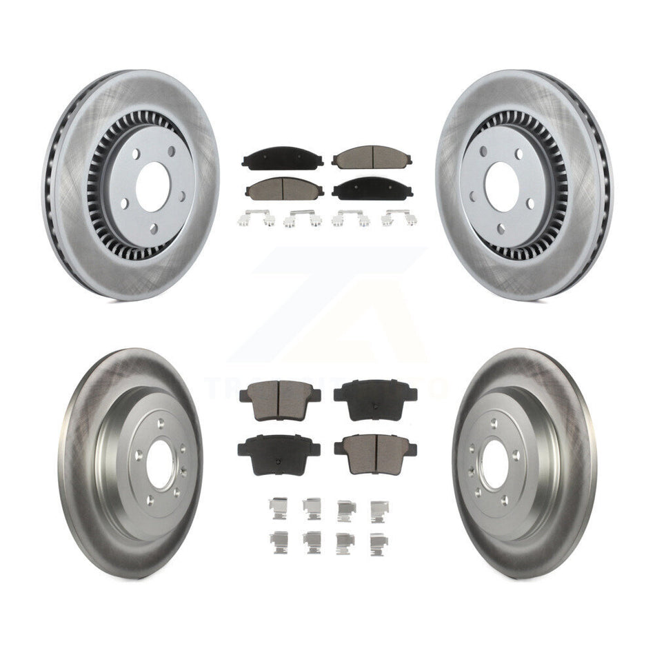 Front Rear Coated Disc Brake Rotors And Ceramic Pads Kit For Ford Five Hundred Freestyle Taurus Mercury Montego X Sable KGC-100900