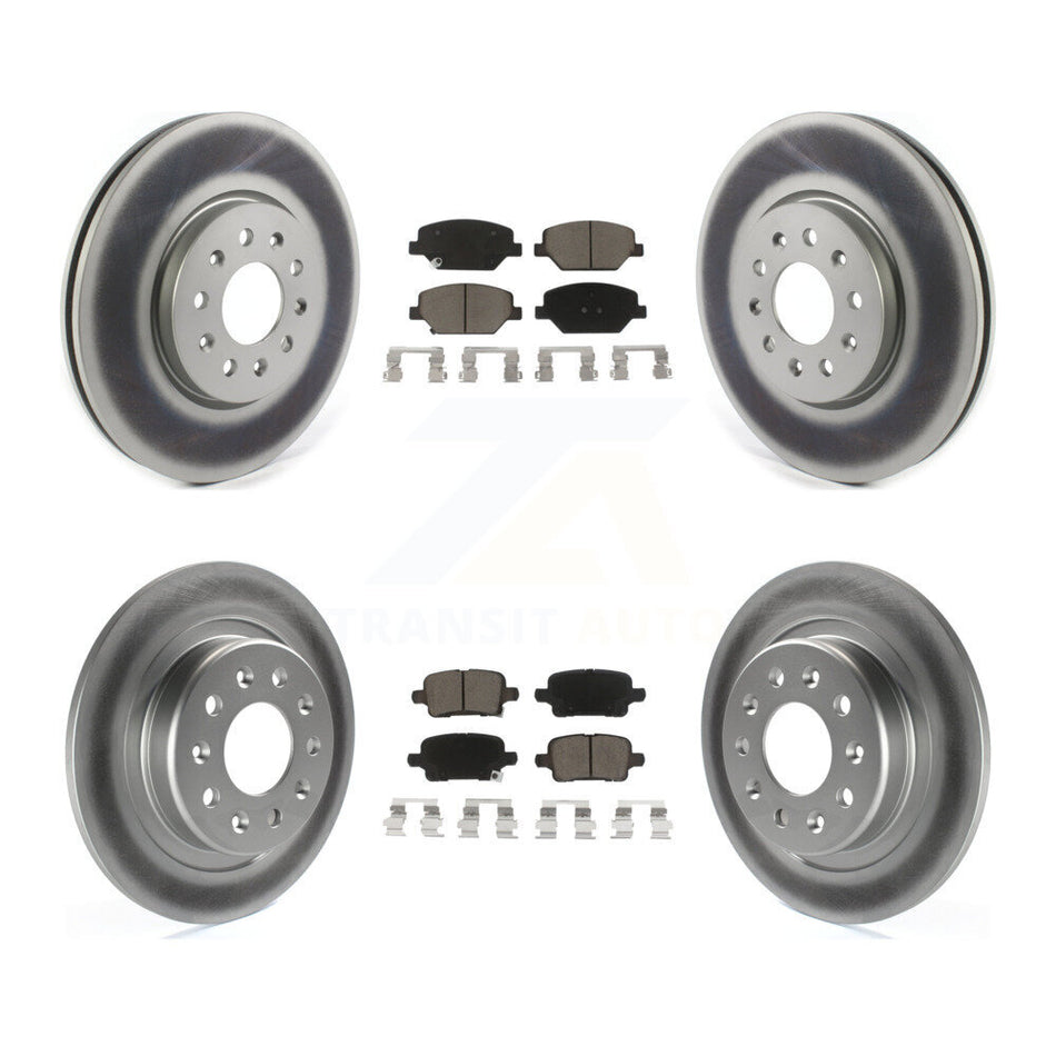 Front Rear Coated Disc Brake Rotors And Ceramic Pads Kit For Chevrolet Equinox GMC Terrain Buick LaCrosse KGC-100902