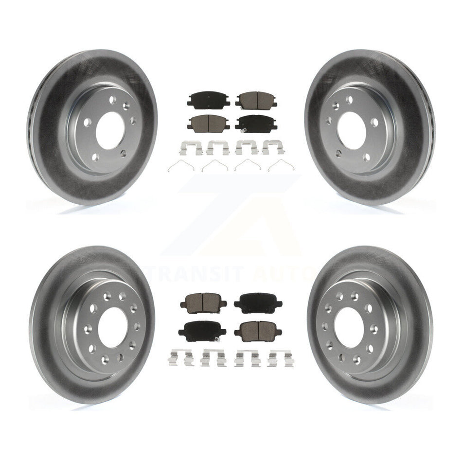Front Rear Coated Disc Brake Rotors And Ceramic Pads Kit For Chevrolet Equinox Malibu GMC Terrain Buick LaCrosse KGC-100903