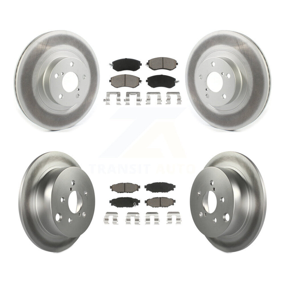 Front Rear Coated Disc Brake Rotors And Ceramic Pads Kit For Subaru Forester XV Crosstrek With 292mm Diameter Rotor KGC-100908
